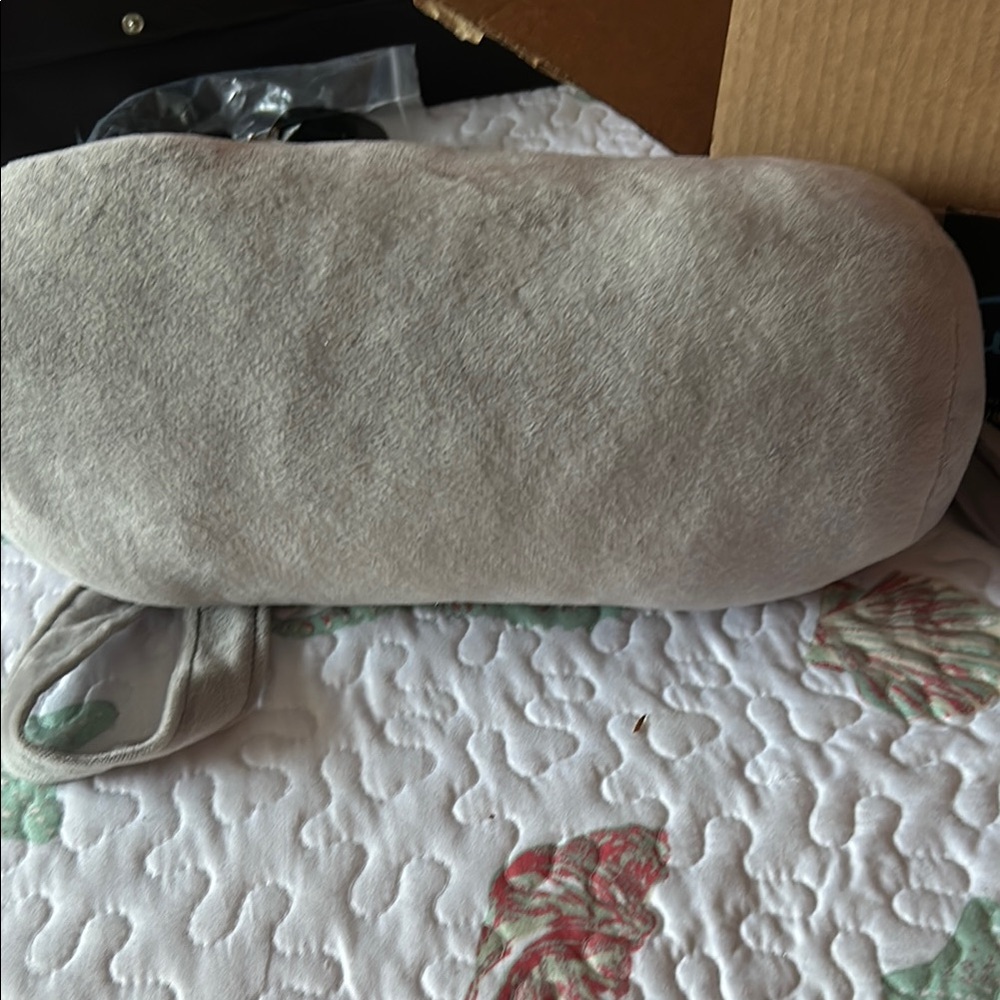 Soft Gray Plush massage pillow